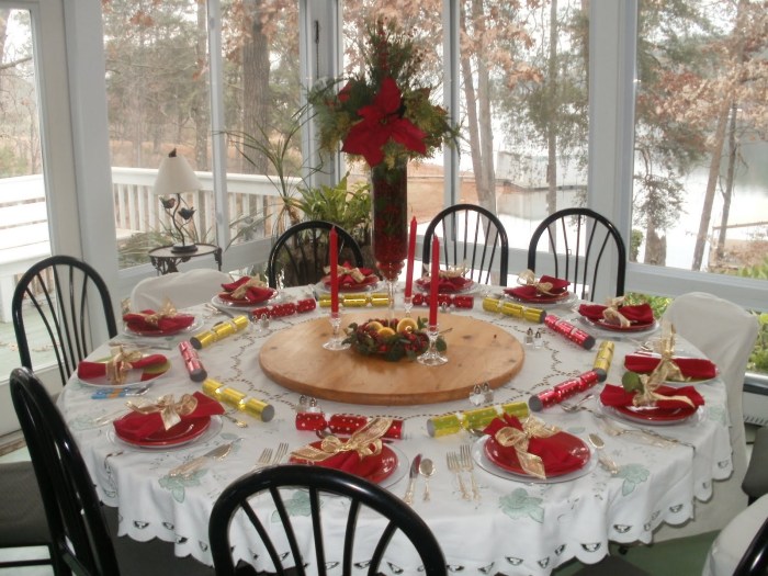 Dinner christmas ideas decorated table beautiful source